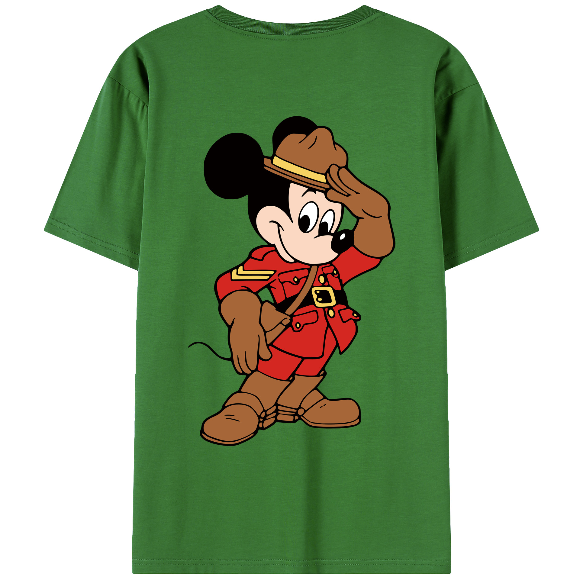 （画像用） ミッキーマウス Mickey Mouse レディース半袖Tシャツ(バックプリント)